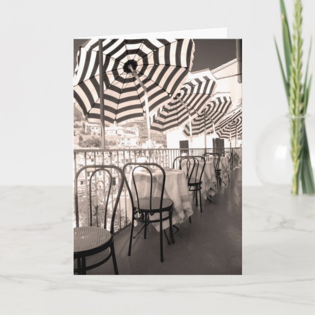 Quaint Restaurant Balkon, Italien Karte (Vorderseite)