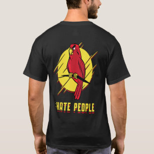 Quaker Parrot Besitzer ich Hasse Menschen Vögel Re T-Shirt