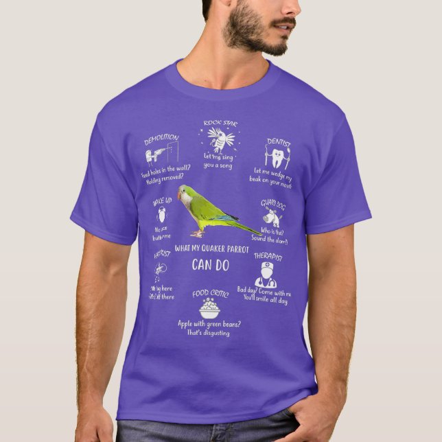 Quaker Parrot Shirt mein talentierter Quaker (Vorderseite)