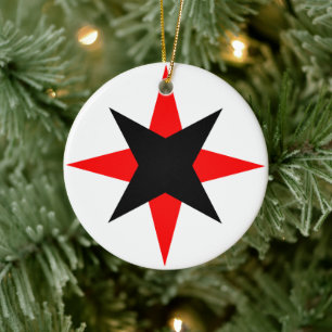 Quaker Star Keramik Ornament