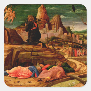 Qual im Garten, c.1460 Quadratischer Aufkleber