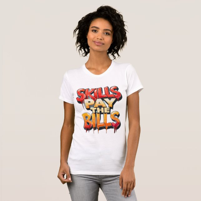 Qualifikationen bezahlen die Rechnungen Shirt I Gr (Vorne ganz)