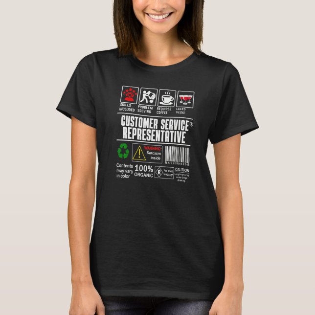 Qualifikationen des Kundendienstmitarbeiters inklu T-Shirt (Vorderseite)