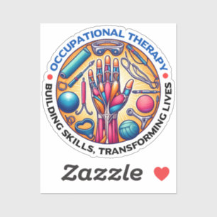 Qualifikationen für das Gebäude der Arbeitstherapi Aufkleber