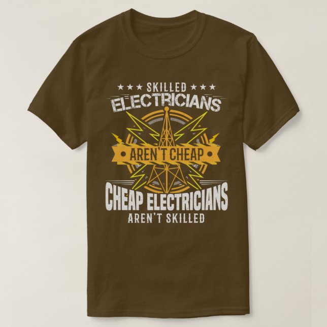 Qualifizierte Elektrofachkräfte billig T-Shirt (Design vorne)