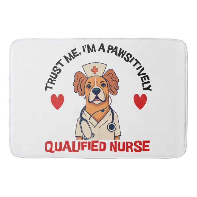 Qualifizierte Krankenschwester pawsitiv Badematte (Vorderseite)