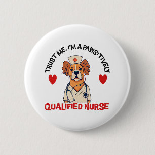 Qualifizierte Krankenschwester pawsitiv Button