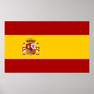Qualität der Flagge Spaniens Poster