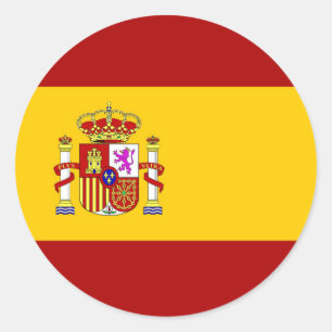 Qualität der Flagge Spaniens Runder Aufkleber