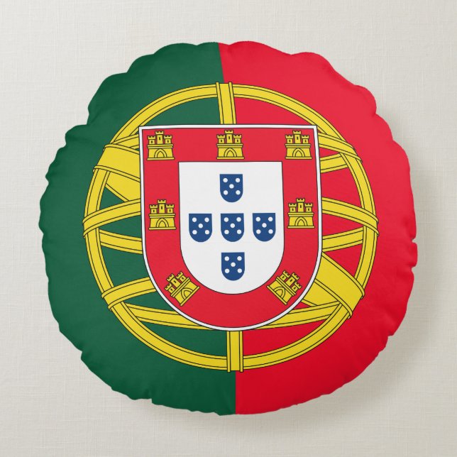 Qualität der portugiesischen Flagge Rundes Kissen (Vorderseite)