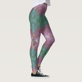 Qualität des Lavendels und der Aquamarinen grünen Leggings