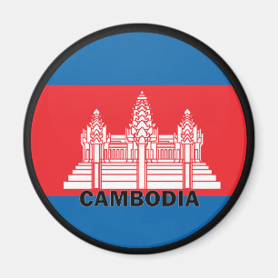 Qualität Kambodschas Roundel Flagge Magnet