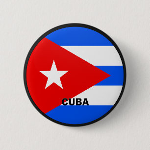 Qualität Kubas Roundel Flagge Button