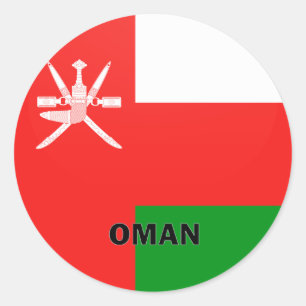 Qualität Omans Roundel Flagge Runder Aufkleber
