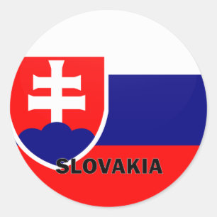 Qualität Slowakei Roundel Flagge Runder Aufkleber