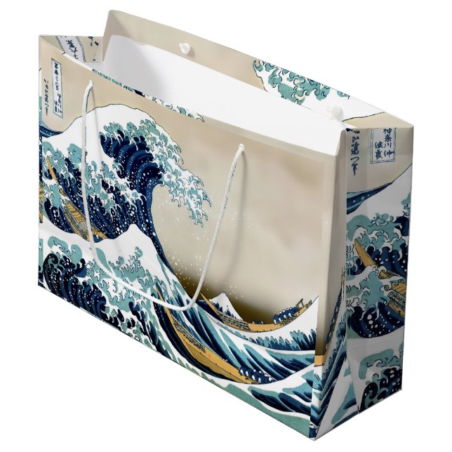 Qualitäts-große Welle weg von Kanagawa durch Große Geschenktüte (Vorderseite Schrägansicht)