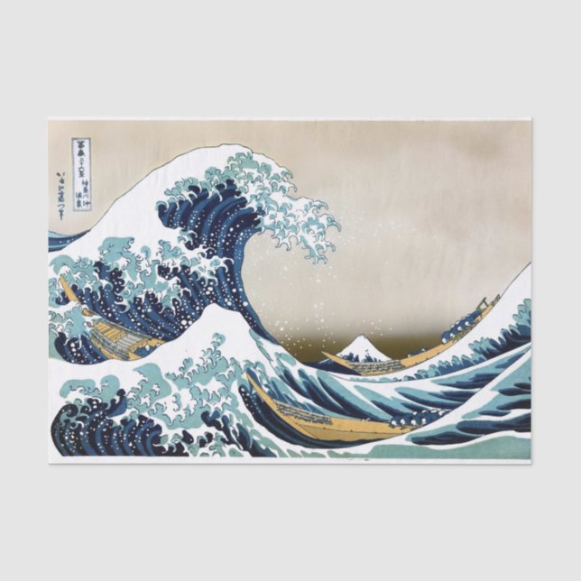 Qualitäts-große Welle weg von Kanagawa durch Seidenpapier (Vorderseite)