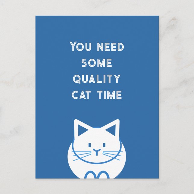Qualitäts-Katzenzeit Postkarte (Vorderseite)