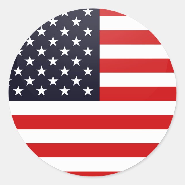 QUALITÄTSFLACHKREIS DER USA RUNDER AUFKLEBER (Vorderseite)