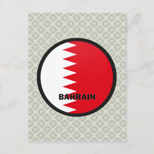 Qualitätsflagge Bahrain Roundel Postkarte