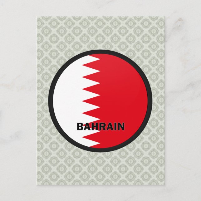 Qualitätsflagge Bahrain Roundel Postkarte (Vorderseite)