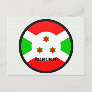 Qualitätsflagge Burundi Roundel Postkarte
