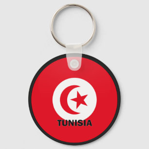 Qualitätsflagge Tunesien Roundel Schlüsselanhänger