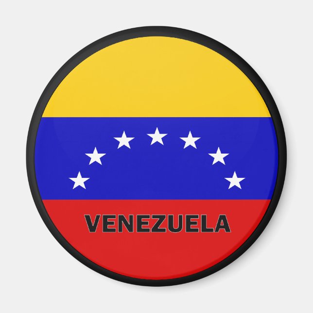 Qualitätsflagge Venezuela Roundel Magnet (Vorne)