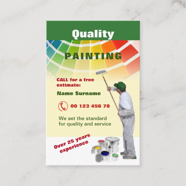 Qualitätsmalerei Visitenkarte (Vorderseite)