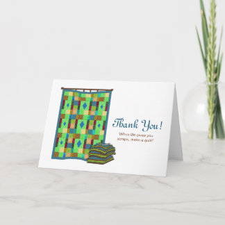 QUALITÄTSQUOTE AUF NOTECARD - QUILTERMELODUS DANKESKARTE