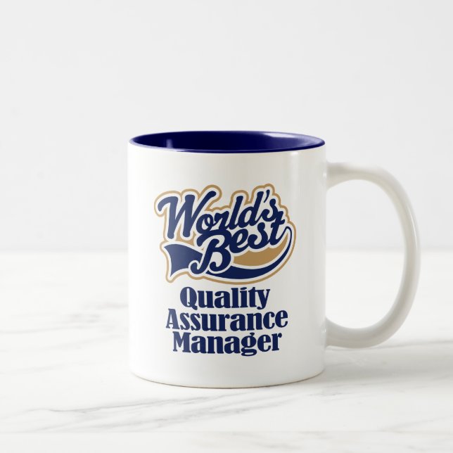 Qualitätssicherungs-Manager-Geschenk Zweifarbige Tasse (Rechts)