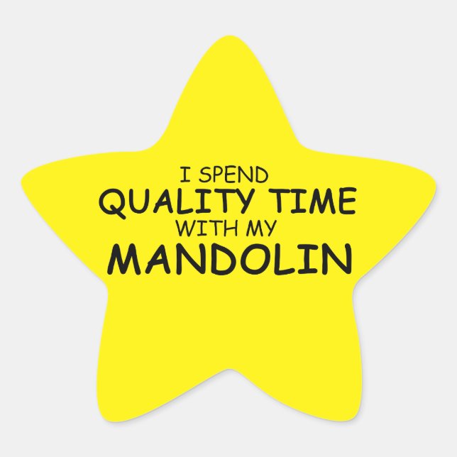 Qualitätszeit Mandolin Star Sticker (Vorderseite)