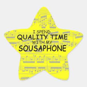 Qualitätszeit Sousaphone-Star-Aufkleber Stern-Aufkleber