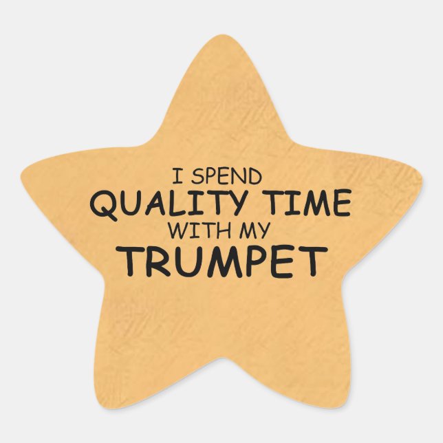 Qualitätszeit Trumpet Star Sticker (Vorderseite)