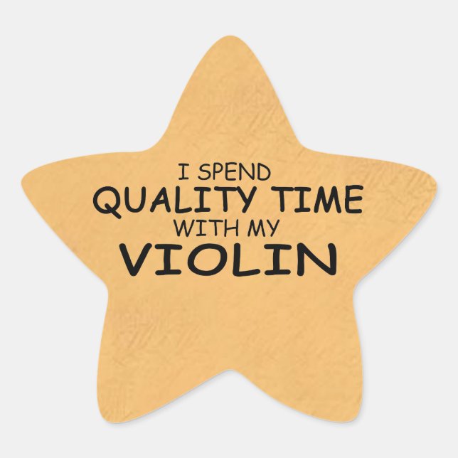 Qualitätszeitaufkleber für Violine-Star Stern-Aufkleber (Vorderseite)