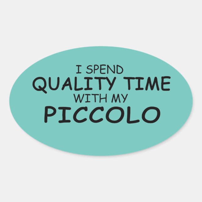 Qualitätszeitaufkleber Piccolo Oval Ovaler Aufkleber (Vorderseite)