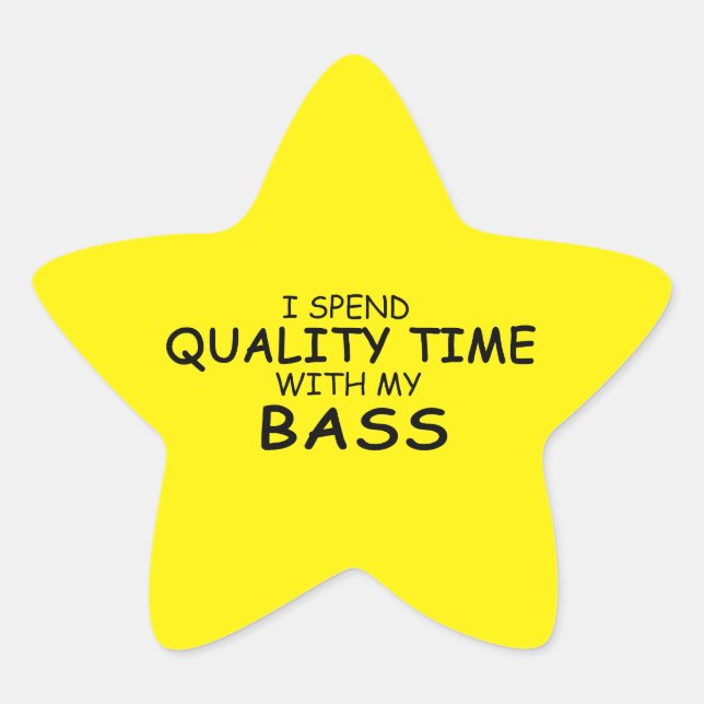 Qualitätszeitbass-Star-Sticker Stern-Aufkleber (Vorderseite)