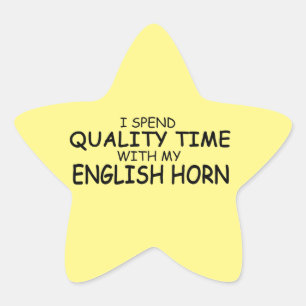 Qualité Heure Anglais Horn Star Sticker