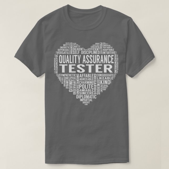 Quality Assurance Tester Heart T-Shirt (Design vorne)