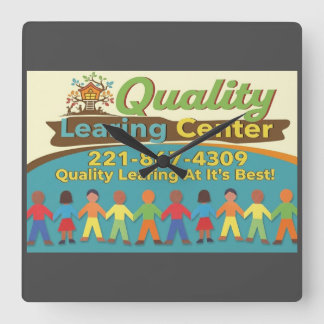 Quality Learing Center Time To Lear Clock Quadratische Wanduhr