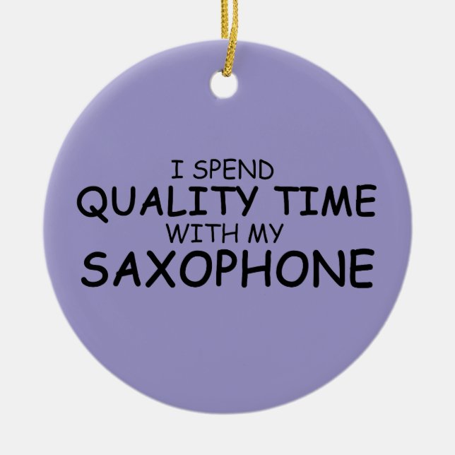 Quality Time Saxophon Keramik Ornament (Vorne)