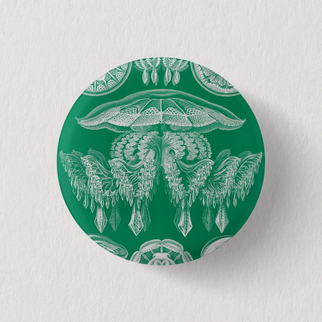 Qualle, Discomedusae von Ernst Haeckel Button (Vorderseite)