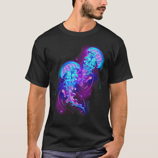 Qualle Double Glow T-Shirt (Vorderseite)