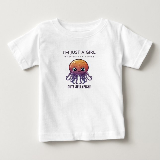 Qualle, ich bin nur ein Mädchen, das Lieben hat Baby T-shirt (Vorderseite)