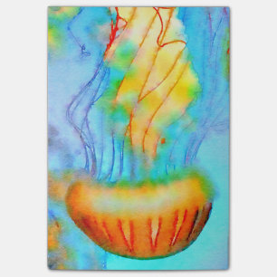 Quallen-Aquarell Posten-it® merkt 4 x 3 Post-it Klebezettel