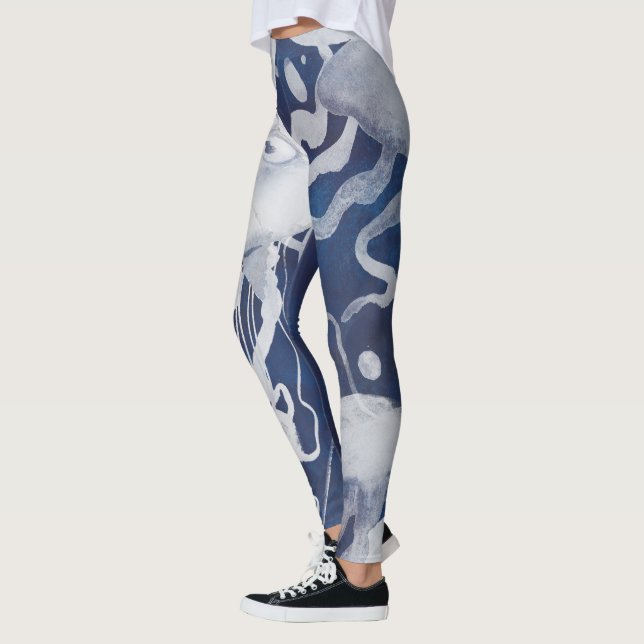 Quallen auf dem Gebiet der Marine Leggings (Links)