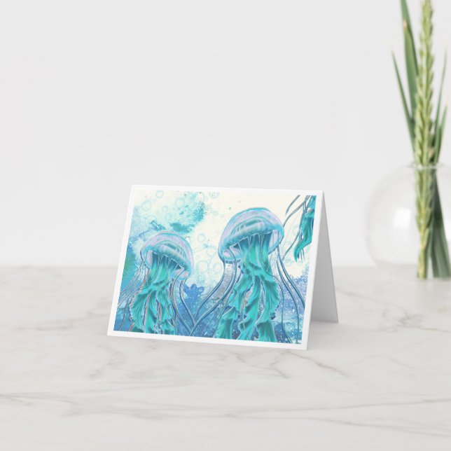 Quallen | Captivating Grace Note Card (Vorderseite)