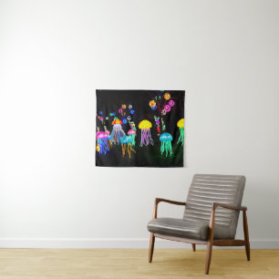 Quallen der Lichter Wandteppich