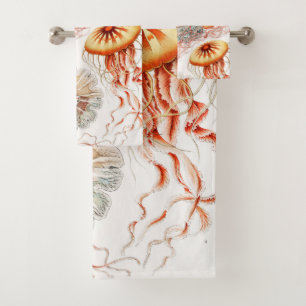 Quallen, Discomedusae von Ernst Haeckel Badhandtuch Set
