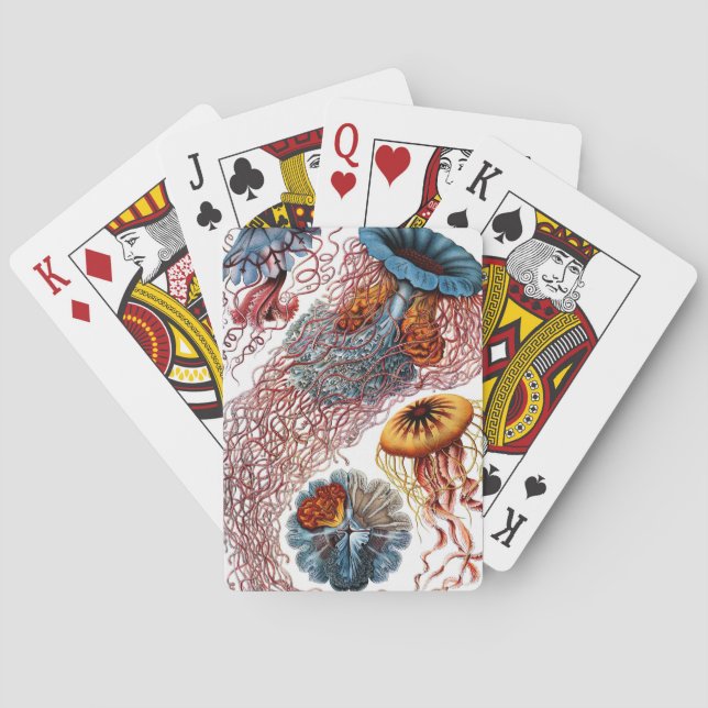 Quallen durch Ernst Haeckel Spielkarten (Rückseite)